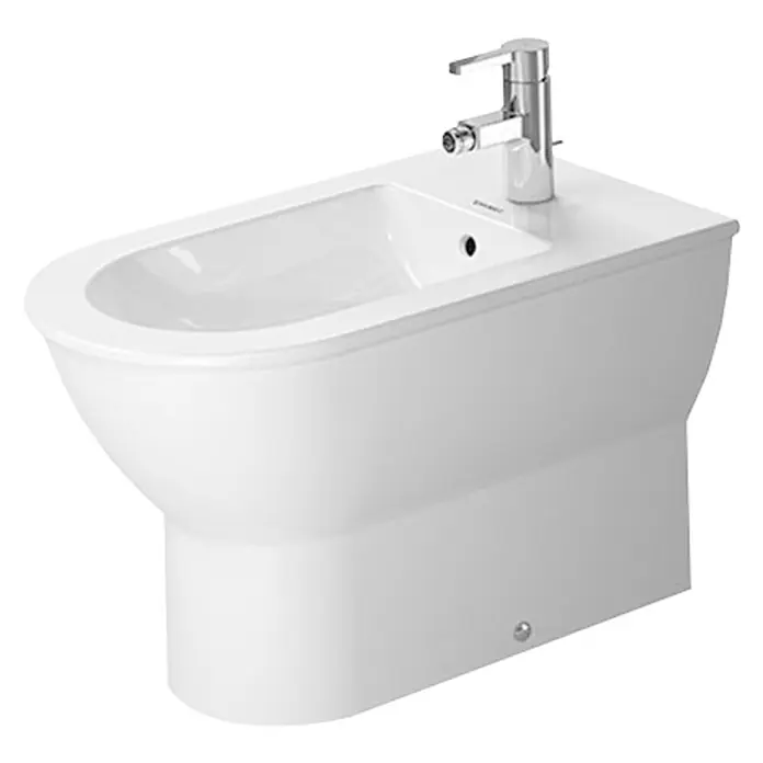 Duravit Darling New Stand-Bidet - 37 x 63 cm, Mit schmutzabweisender Glasur, Keramik, Weiß - Vorderansicht