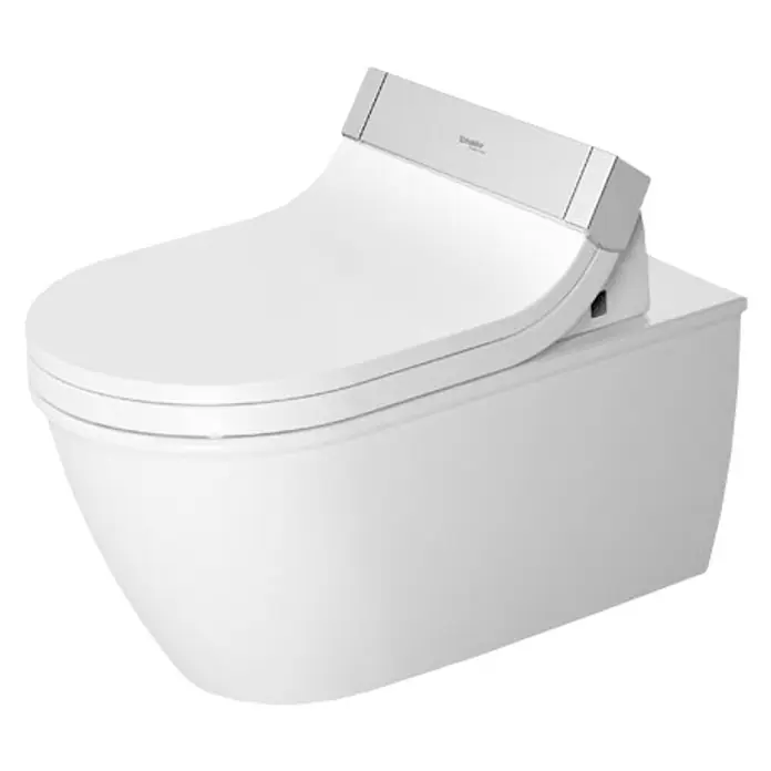 Duravit Darling New Wand-Dusch-WC - Mit Spülrand, Mit schmutzabweisender Glasur, Spülform: Tief, WC Abgang: Waagerecht, Weiß - Vorderansicht