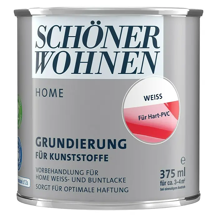 SCHÖNER WOHNEN-Farbe Home Universalgrundierung - Reinweiß, 375 ml, Seidenmatt - Vorderansicht