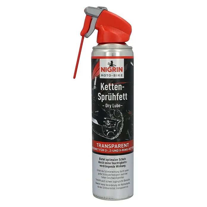 Nigrin Moto-Bike Ketten-Sprühfett Dry Lube - 400 ml - Vorderansicht