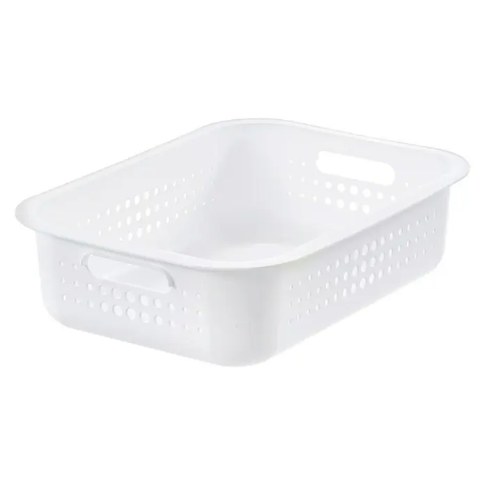 SmartStore Aufbewahrungsbox Basket Recycled 10 - L x B x H: 37 x 28 x 10 cm, Weiß