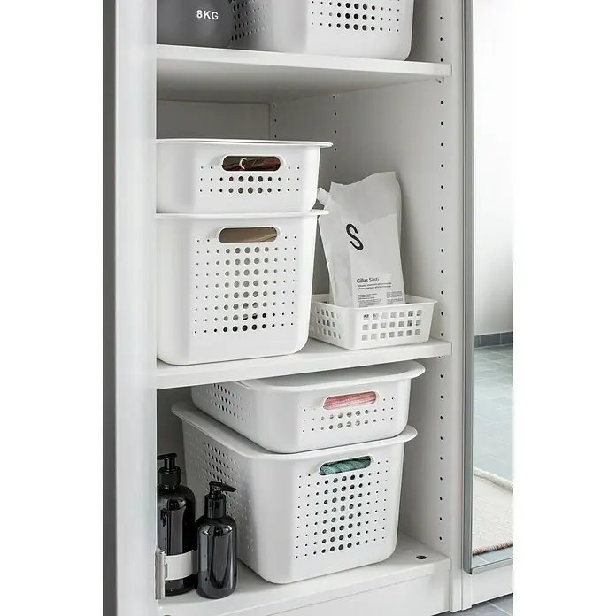 SmartStore Aufbewahrungsbox Basket Recycled 20 - L x B x H: 37 x 28 x 20 cm, Weiß - Stimmungsaufnahme