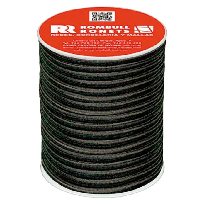 Cordón elástico - Ø x L: 8 mm x 25 m, Negro