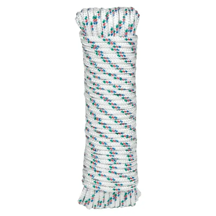 Cordel de polipropileno 4243 - Ø x L: 4 mm x 20 m, Polipropileno, Blanco/Verde, Flota