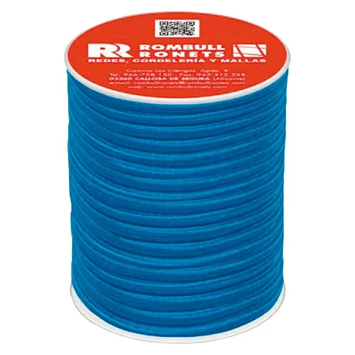 Cordón elástico - Largo: 15 m, Diámetro: 6 mm, Azul