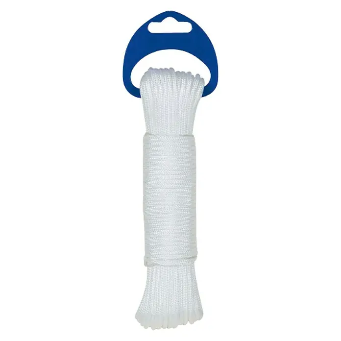 Cordel de polipropileno de riel - Ø x L: 3 mm x 20 m, Polipropileno, Blanco, Flota