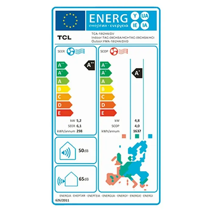 TCL Inverter-Klimasplitgerät Multi Split Duo - Max. Kühlleistung je Gerät in BTU/h: 9.000 BTU/h, Max. Heizleistung je Gerät in BTU/h: 9.000 BTU/h, Passend für: 2 Räume bis jeweils 26 m²