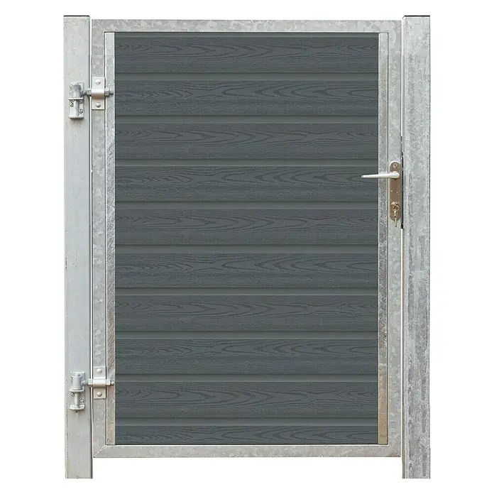 Plus Artura Zauntor - 99 x 134 cm, Anschlag links, Schiefergrau - Vorderansicht