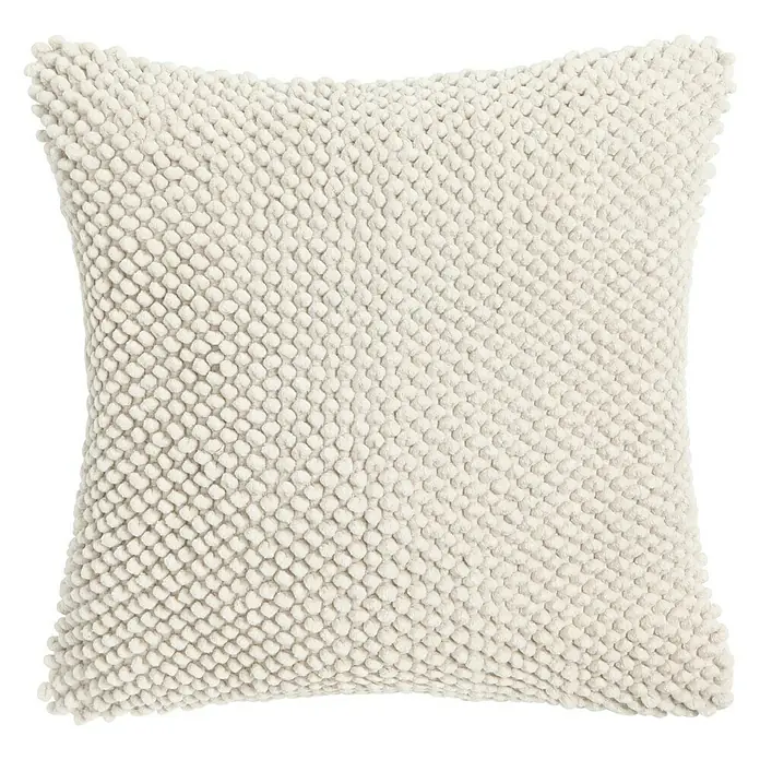 Kussen Jumbo Dots - Off-White, 45 x 45 cm, 100 % katoen - Top-down weergave