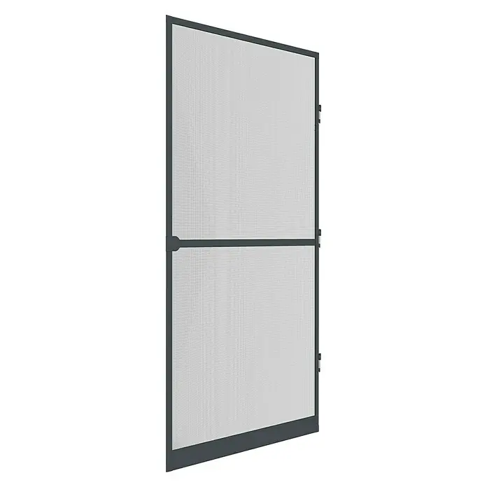 Easy Life easyLINE 2 Insektenschutztür - B x H: 100 x 210 cm, Farbe Rahmen: Anthrazit, Schraubbefestigung - Linke Seitenansicht