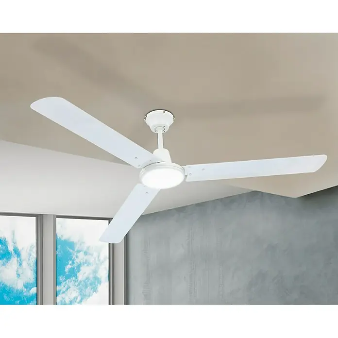 Globo Deckenventilator Ferro - Ø x H: 142 x 58 cm, Weiß, 70 W