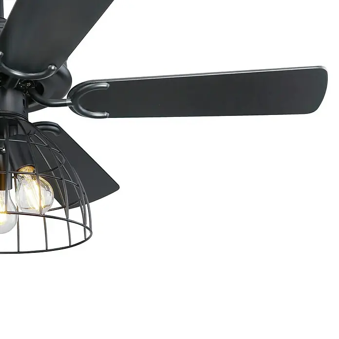 Globo Deckenventilator Sallie - Schwarz, Ø x H: 106 x 58 cm, E27, 60 W
