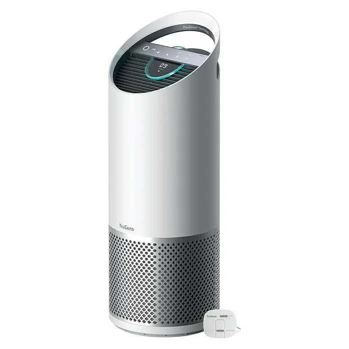 Leitz TruSens Purificador de aire Z-3000 - Tamaño de la estancia: 0 m² - 70 m², Medidor de calidad del aire SensorPod - Vista de perfil izquierdo