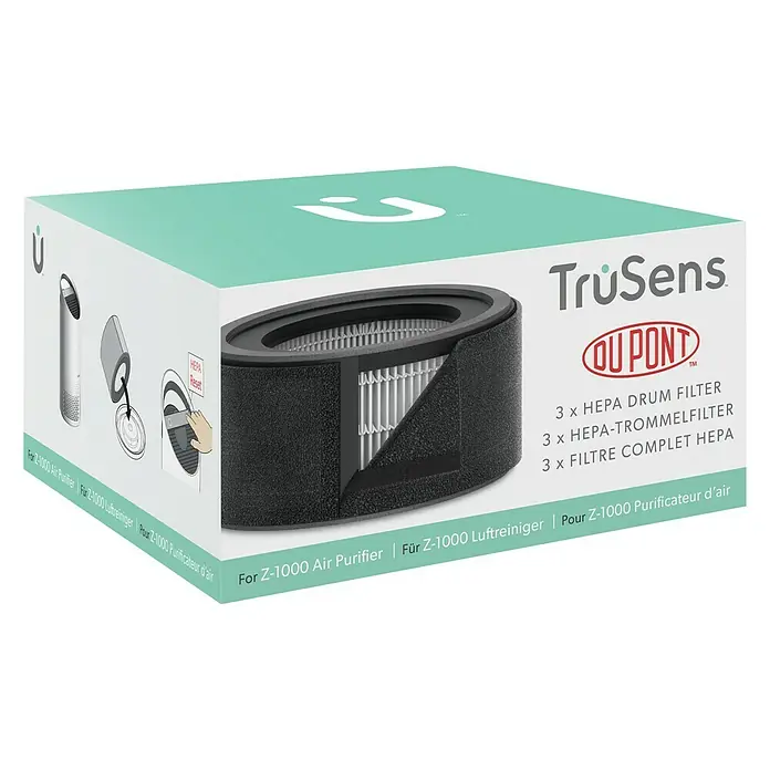 Dupont HEPA filter 2-u-1 - 18,5 x 18,5 x 9,5 cm, Namijenjeno za: TruSens pročišćivač zraka Z-1000 - Pogled s lijeve strane