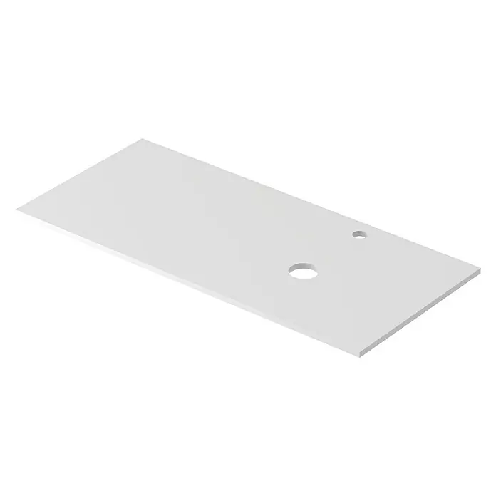 Encimera para lavabo Mineral derecha - L x An x Al: 46 x 101 x 1,5 cm, Blanco