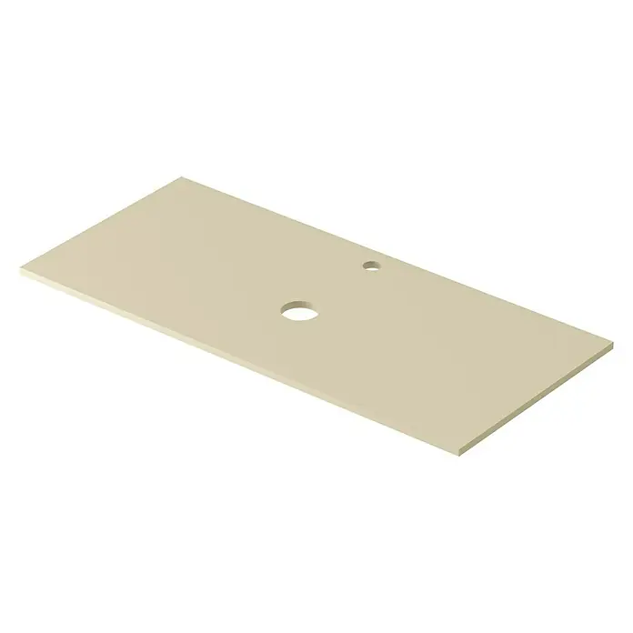 Encimera para lavabo Mineral centro - L x An x Al: 46 x 80 x 1,5 cm, Crema