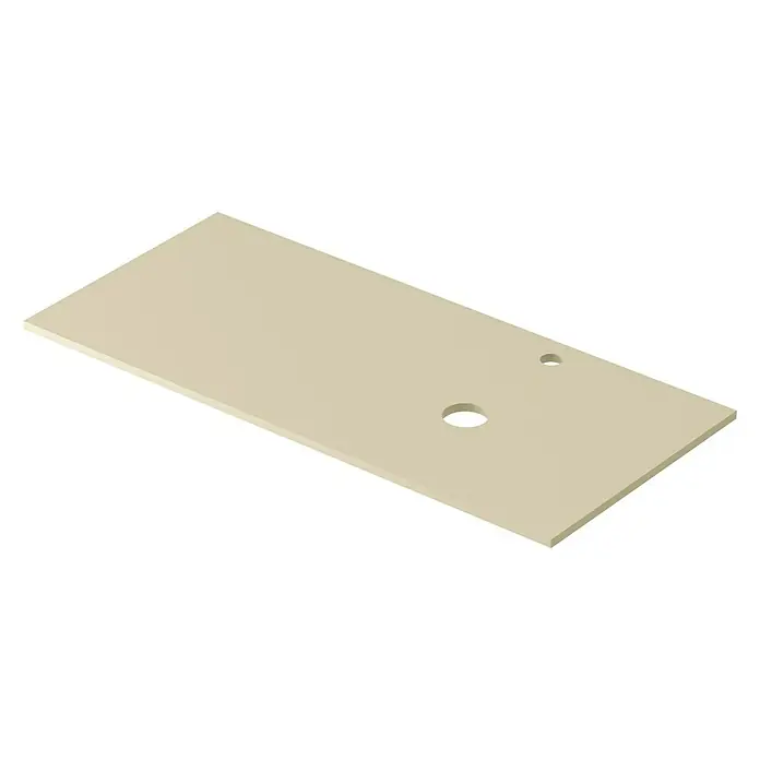 Encimera para lavabo Mineral derecha - L x An x Al: 46 x 101 x 1,5 cm, Crema