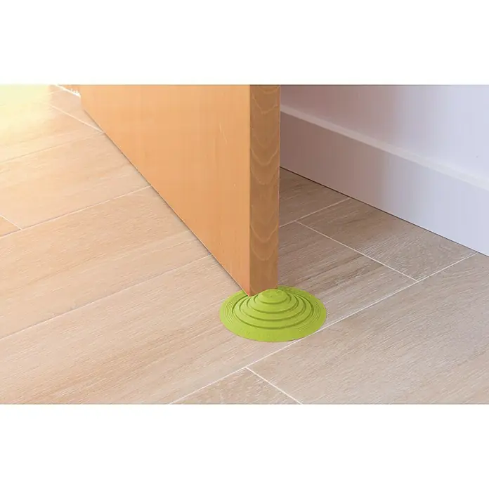 Tope de puerta y ventana Ovni Blockystar - Plástico, Ø x Al: 12 x 3 cm, Verde