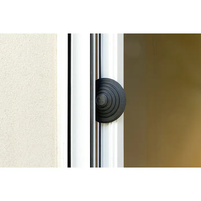 Tope de puerta y ventana Ovni Blockystar - Plástico, Ø x Al: 12 x 3 cm, Negro