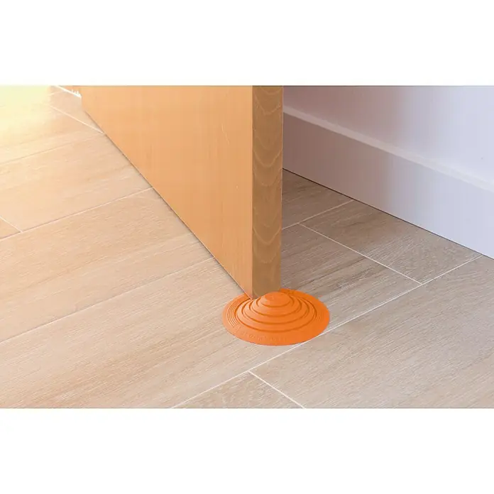 Tope de puerta y ventana Ovni Blockystar - Plástico, Ø x Al: 12 x 3 cm, Naranja