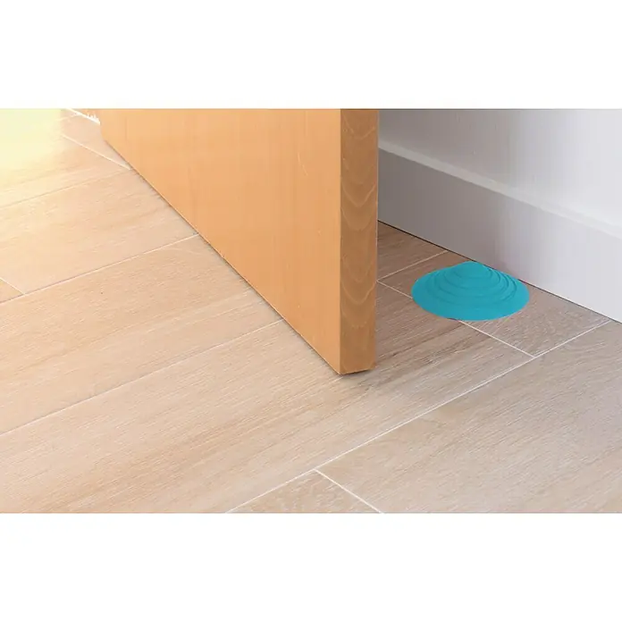 Tope de puerta y ventana Ovni Blockystar - Plástico, Ø x Al: 12 x 3 cm, Azul