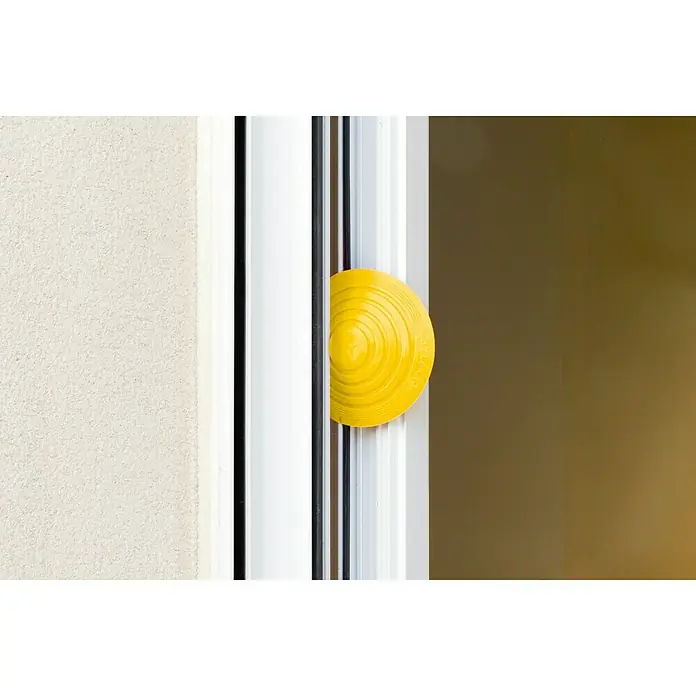 Tope de puerta y ventana Ovni Blockystar - Plástico, Ø x Al: 12 x 3 cm, Amarillo
