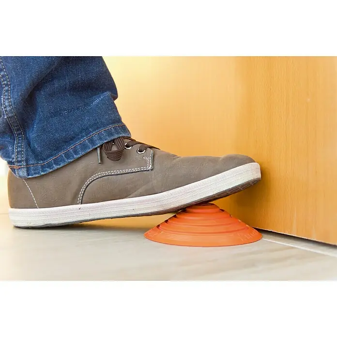 Tope de puerta y ventana Ovni Blockystar - Plástico, Ø x Al: 12 x 3 cm, Naranja