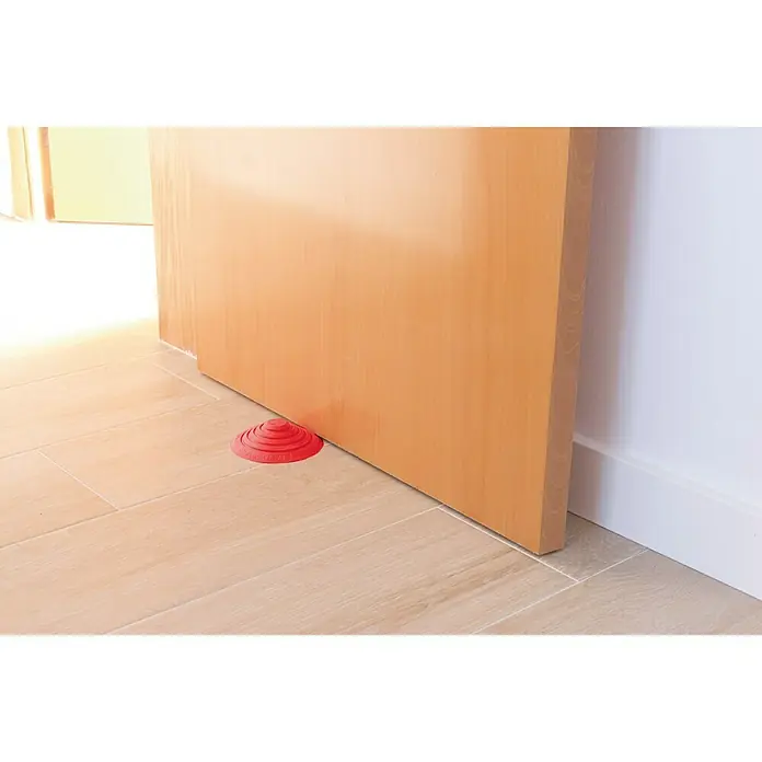 Tope de puerta y ventana Ovni Blockystar - Plástico, Ø x Al: 12 x 3 cm, Rojo