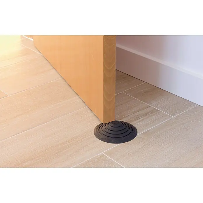 Tope de puerta y ventana Ovni Blockystar - Plástico, Ø x Al: 12 x 3 cm, Negro