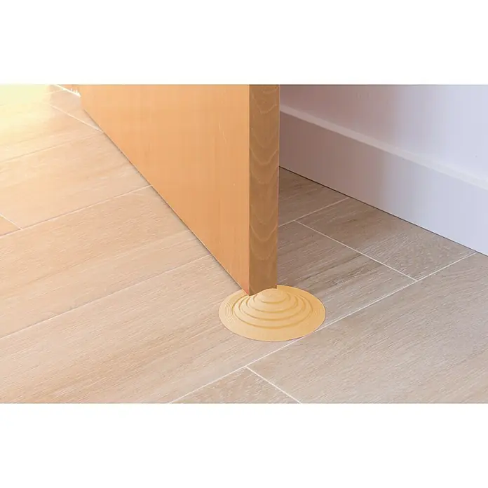 Tope de puerta y ventana Ovni Blockystar - Plástico, Ø x Al: 12 x 3 cm, Beige