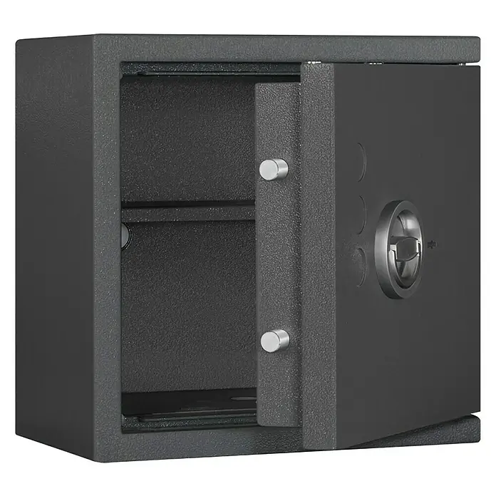 Format Wertschutzschrank Lyra 100 - Doppelbart-Hochsicherheitsschloss, L x B x H: 270 x 400 x 405 mm - Anwendungsbeispiel