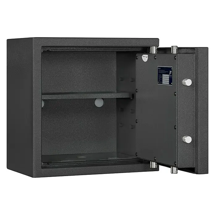 Format Wertschutzschrank Lyra 100 - Doppelbart-Hochsicherheitsschloss, L x B x H: 270 x 400 x 405 mm - Detailaufnahme
