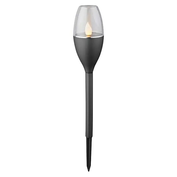 BAUHAUS LED solarna baklja - 4 Kom., Crne boje, Ø x V: 6,1 x 37,7 cm, IP44