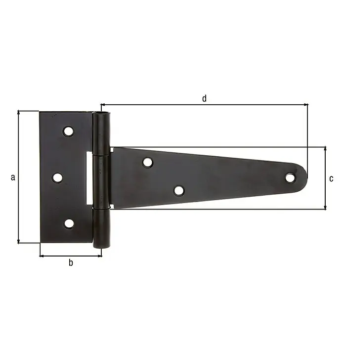 GAH Alberts Bisagra de cofre - Largo: 198 mm, Negro, 6 agujeros