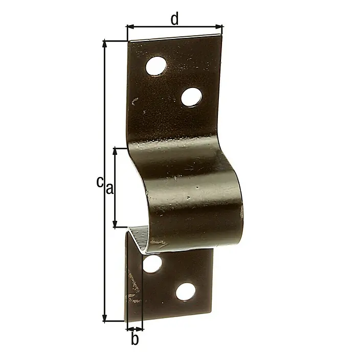 Presilla atornillable - Negro, Acero, Diámetro ojal: 5 mm