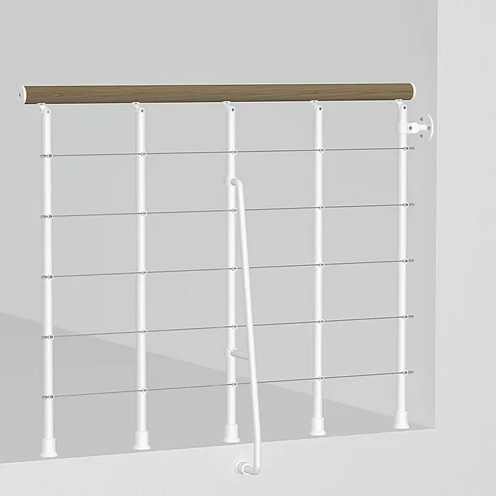 Fontanot Balaustrada Zen - Largo: 120 cm, Color metal: Blanco, Havanna oscuro