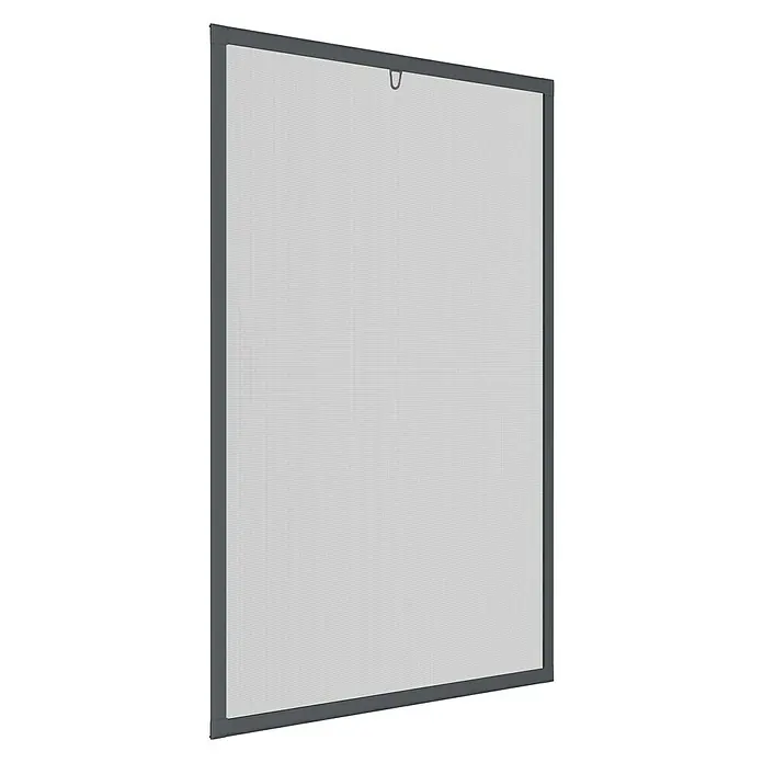 Easy Life easyLINE 2 Insektenschutzfenster - B x H: 100 x 120 cm, Farbe Rahmen: Anthrazit, Schnellmontagefedern - Linke Seitenansicht