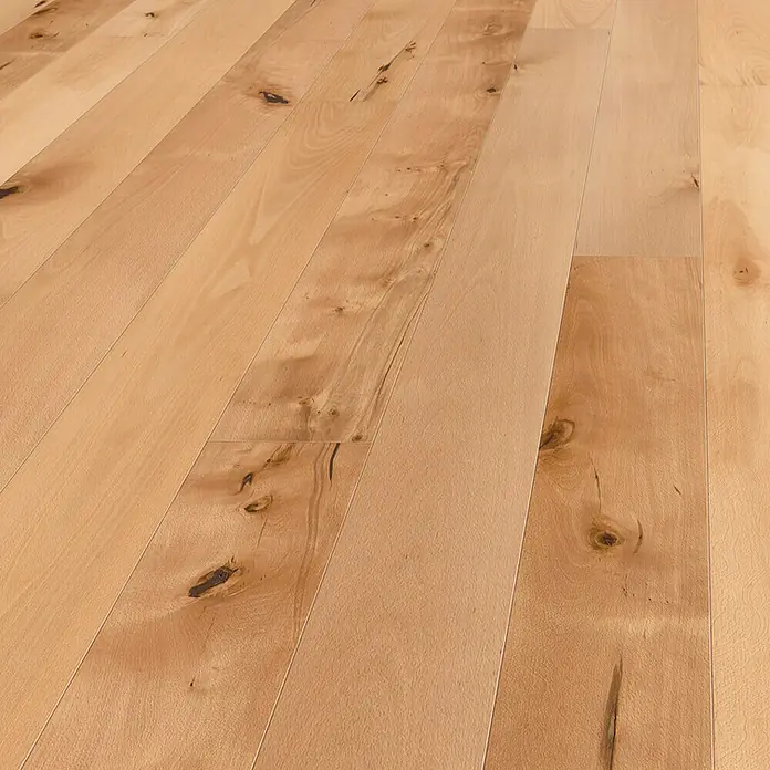 Living by Haro Fertigparkett Buche Gedämpft - 2.200 x 180 x 13,5 mm, Landhausdiele - Linke Seitenansicht