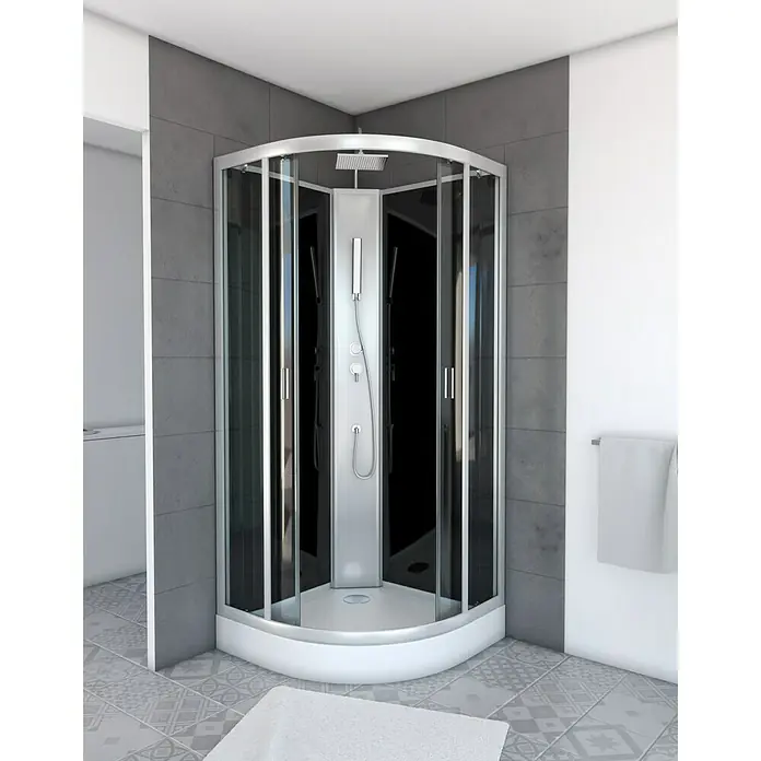 Komplettdusche Pepper Mint - 85 x 85 x 230 cm, Schwarz/Silbergrau - Stimmungsaufnahme