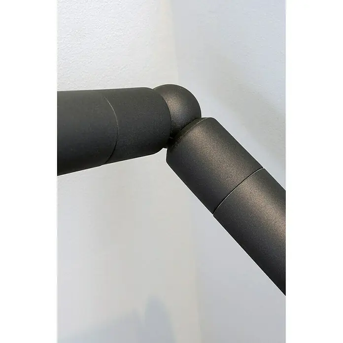 Codo de 90º a 180º para pasamanos Negro - Diámetro: 40 mm, Aluminio