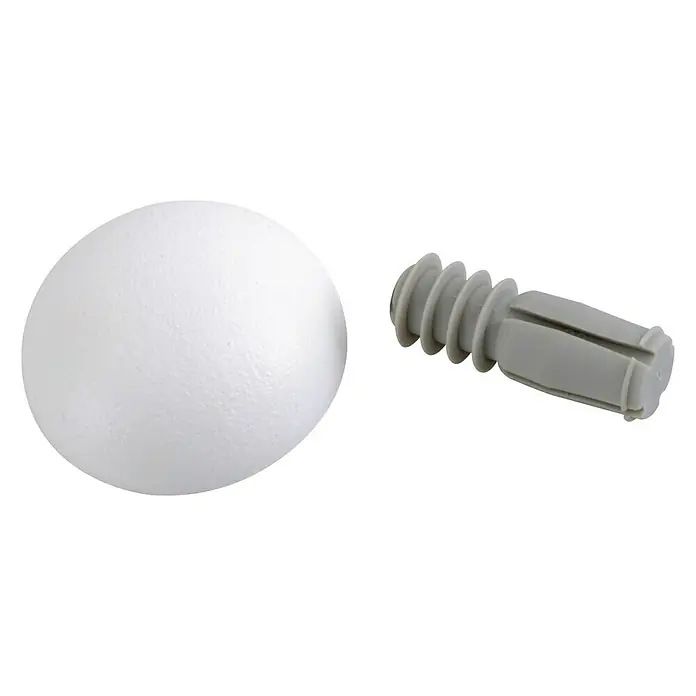 Tapa de acabado para pasamanos - Aluminio, Blanco