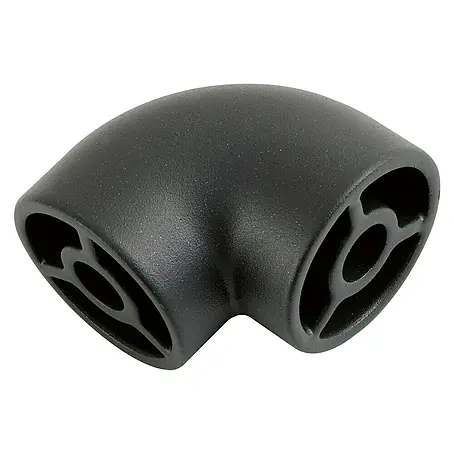 Codo de 90º para pasamanos Negro