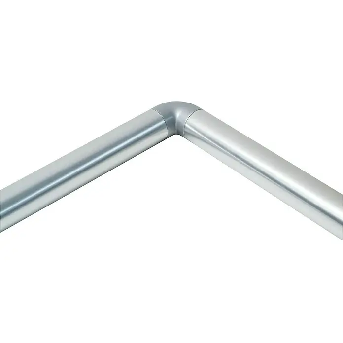 Codo de 90º para pasamanos Gris - Diámetro: 40 mm, Aluminio