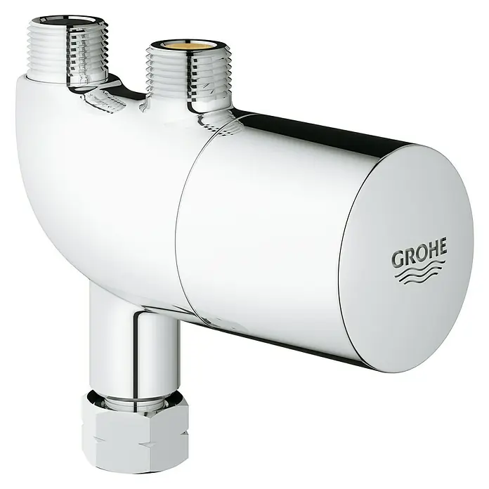 Grohe Thermostat-Ventilunterteil Grohtherm Micro - Messing, Chrom - Rechte Seitenansicht