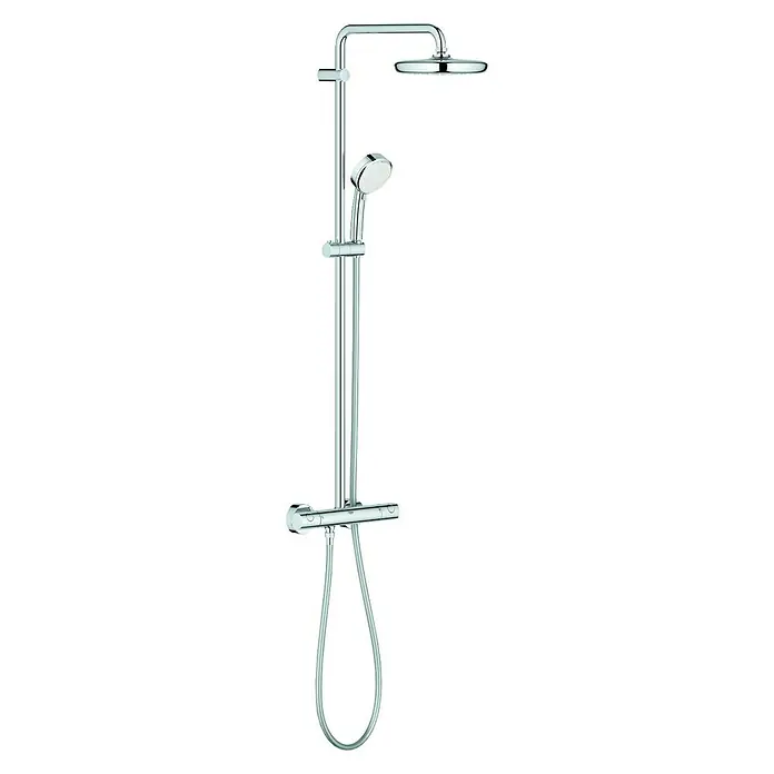 Grohe Duschsystem Tempesta Cosmopolitan 210 - Lochabstand: 101,6 cm, Anzahl Strahlarten: 2 Stk., Chrom - Rechte Seitenansicht