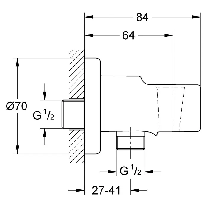 Grohe Wandanschlussbogen Relexa - ½″, Chrom