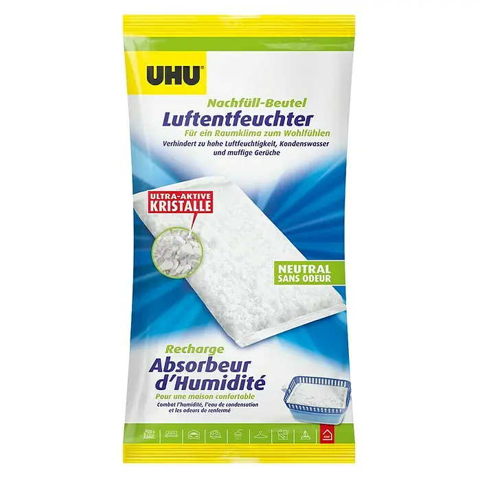 UHU Luftentfeuchter Nachfüllpack - 1 Stk. x 1.000 g - Vorderansicht