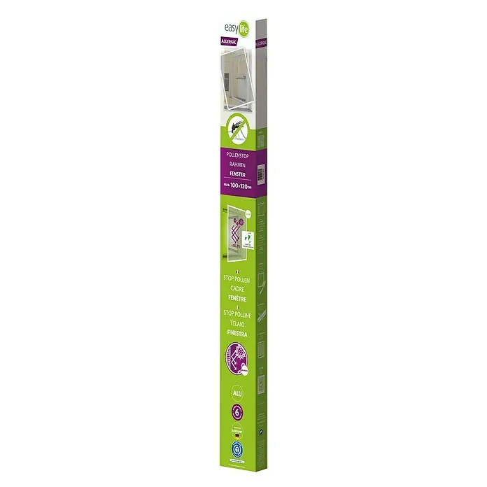 Easy Life easyLINE 2 Magnetski okvir za zaštitu od peludi - Š x V: 130 x 150 cm, Boja okvira: Bijele boje, Magnetno pričvršćivanje, Posebna tkanina Allergic - Pogled s lijeve strane