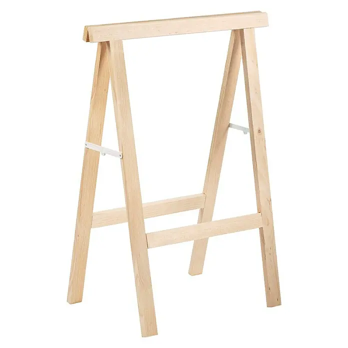 Astigarraga Holzklappbock - Tragkraft: 600 kg bei 2 Holzböcken, Höhe: 100 cm, Kiefer - Rechte Seitenansicht