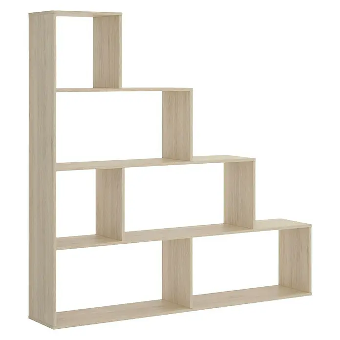 Estantería de madera Ten - An x Al: 145 x 145 cm, Melamina, Natural